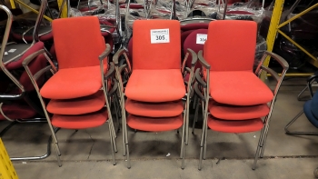 Tárgyalószék (piros tűlábas)