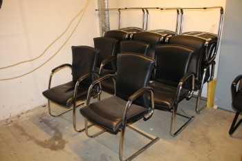 Tárgyalószék (fekete-bőr)