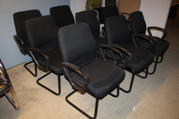 Tárgyalószék (fekete-szövet)