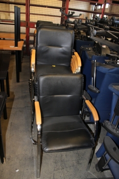 Tárgyalószék (fekete-bőr)