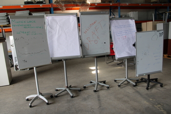 Görgős tábla és flipchart